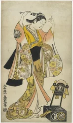 Sanjo_ Kantaro_ II como Yaoya Oshichi, 1718